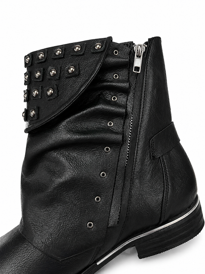 スタッズショートブーツ