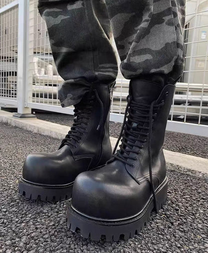 10cm UP ハイボリュームコンバットブーツ